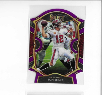 Tom Brady 2021 Select Concourse Die-Cut Purple PRIZM REFRACTOR #1