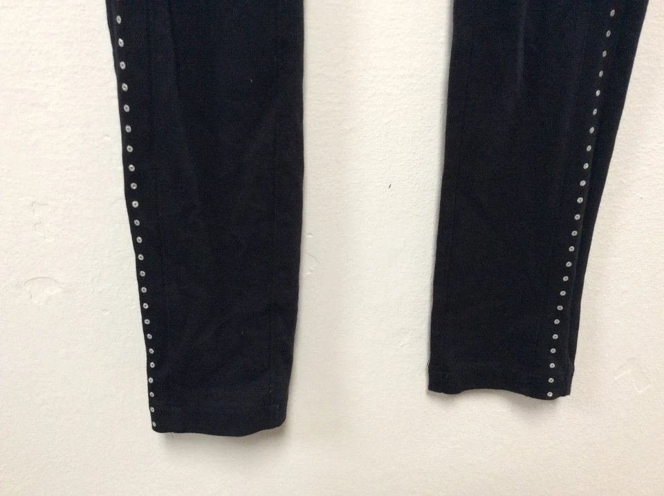 Pantalones de niña Nautica talla grande 14 a 16 negros brillantes fuera de las piernas 122 Foto 3 de 4