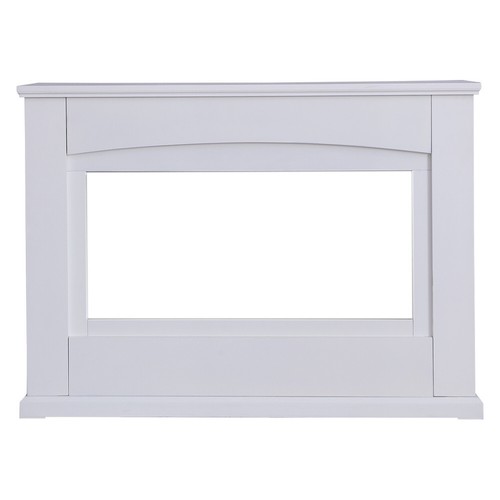 Free Standing Electric Fire MDF White Surround Fireplace Mantelpiece Decorative - Picture 2 of 12