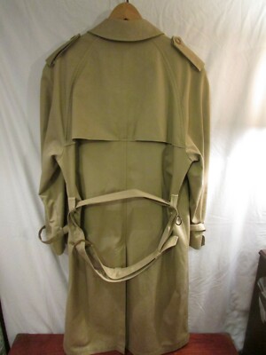 AUSTIN REED Khaki Rain & Stain Repellant Trench Coat w/ Wool Liner