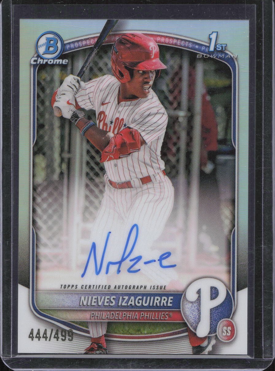 2025 Bowman Chrome #CPA-NI Nieves Izaguirre Prospect Autographs Refractor #/499