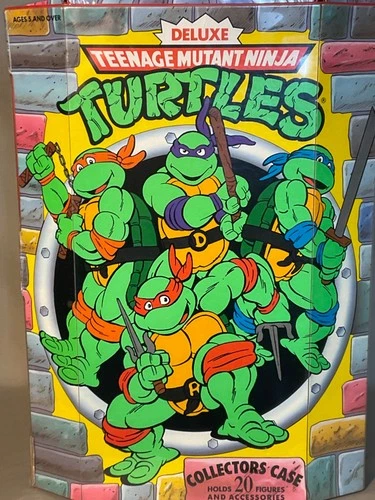 TMNT  1990 Teenage Mutant Ninja Turtles Vintage Deluxe Collectors Carry Case