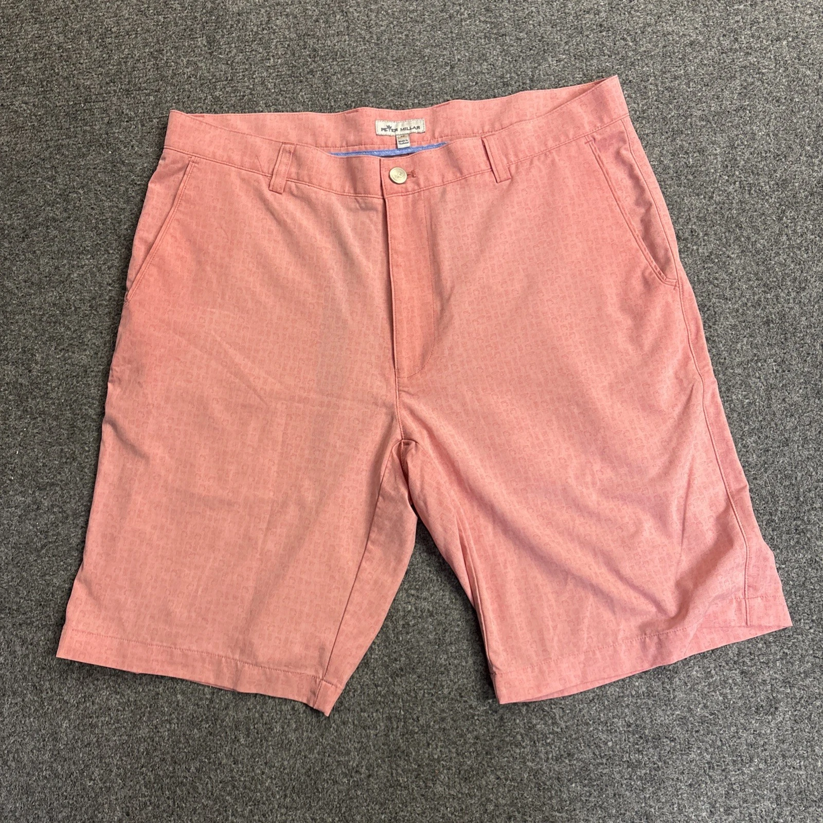 Peter Millar Shackleford Performance Hybrid Shorts Mens 35 Pink Golf Activewear