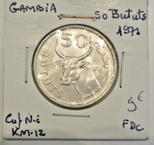 GAMBIA  50  BUTUTS 1971 FDC/UNC  RARE