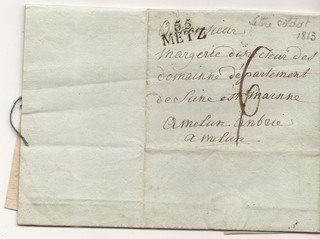 NAPOLEON 1e BELLE LETTRE 1813 D'UN SOLDAT PARTANT AVEC LA GRANDE ARMEE EN RUSSIE