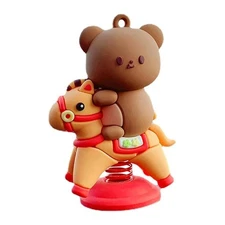 Cute Animal Shape Sliding Car Decoration Dashboard Decor Ornament Orange NEW