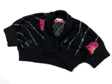 Women's KENZO Mohair Classic Short Cardigan Sweaters Casual Size M/L