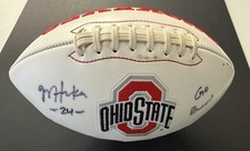 Malik Hooker Go Bucks Signed Football Ohio State Beckett Authentic Autograph BAS