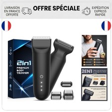 Tondeuse Corps Homme Électrique Étanche IPX7 Rasoir Intime Rechargeable