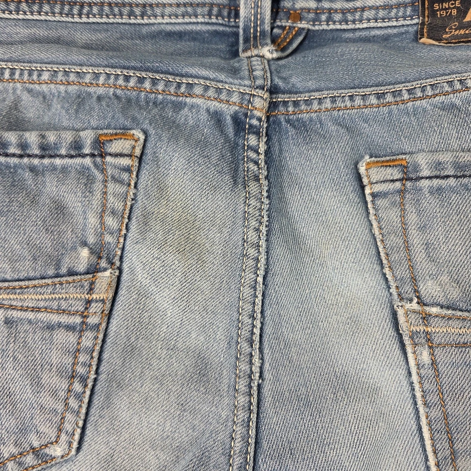 Diesel Larkee Jeans Mens 30x32 Blue Regular Straight Light Wash Faded 0810I - Image 3 of 4