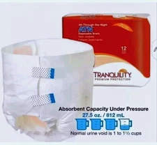 Medium Tranquility All -Thru -The -Night Adult Briefs with Side Tabs 2185