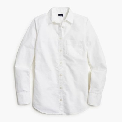 J. Crew Factory Signature Fit Button-Up Oxford Shirt BP533 White Size PXS NWT
