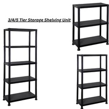 Lightweight  Space Saving 3/4/5 Tier Storage Shelving Unit for Home, Garage