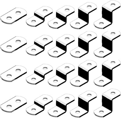 Offset Canvas Clips for Picture Framing Assorted Small Sizes, 10 Each 0/0'', 1/8''