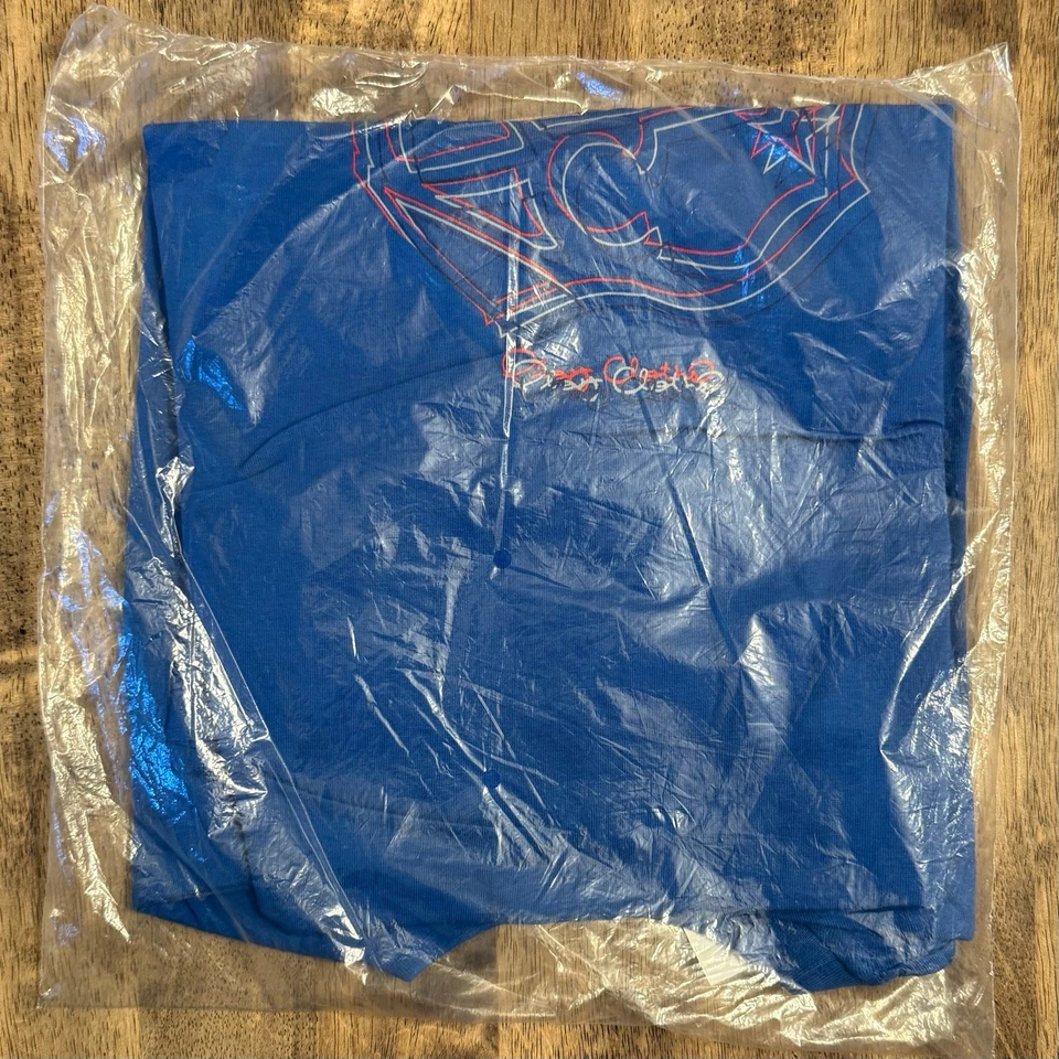 Play Cloths Outline Jack Tee Shirt 100% Cotton Imperial Blue Unisex XLarge - Image 4 of 4