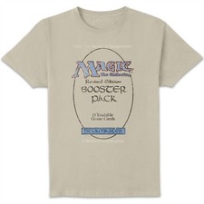 Image of Magic: The Gathering Revised Edition Booster Pack Adults Cream T-Shirt Tee