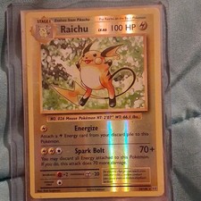 Pokémon Raichu Evolutions 36/108 Holo Rare Reverse Holo 100 HP Spark Bolt