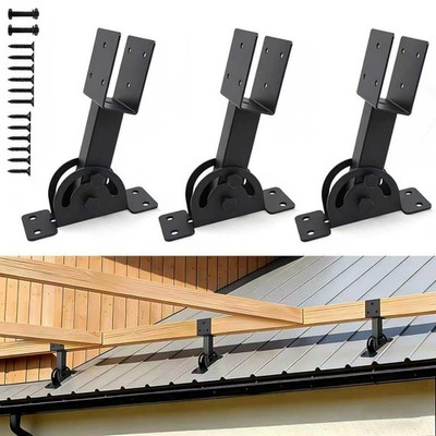 2x4 Heavy Duty Roof Riser Brackets Kit 3 Pcs, Adjustable Angle Pergola Suppor...