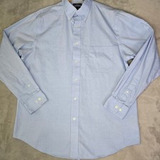 Business Casual Croft  Barrow Mens Light Blue 16.5 34/35 Easy Care Cotton Shirt