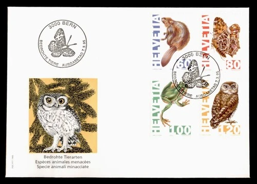 DR WHO 1995 SWITZERLAND FDC ENDANGERED? ANIMAL CACHET COMBO 120 w27967
