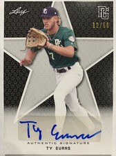 2020 LEAF PG NATIONAL SHOWCASE TY EVANS BLACK AUTO 32/50