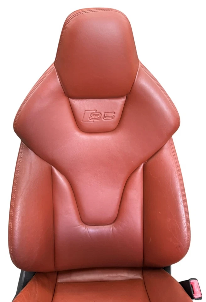 Assento lateral dianteiro direito do passageiro Audi S5 2008-2017 marrom fabricante de equipamento original - Imagem 2 de 4