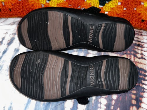 Vionic schwarze Leder Joan Pantoletten Clogs Orthaheel Komfortschuhe Damen Gr. 38 - Bild 6 von 6