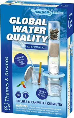 Clean Water Quality 8 Experiment Kit Science Chemistry Thames Kosmos pH CO2 Test