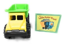 American Plastics Toy Dump Truck w/ The Little Dump Truck Children’s Book 