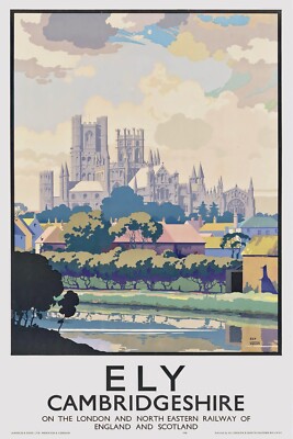 TX594 Vintage Ely Cambridgeshire Reise Poster British LNER Railway A2/A3/A4