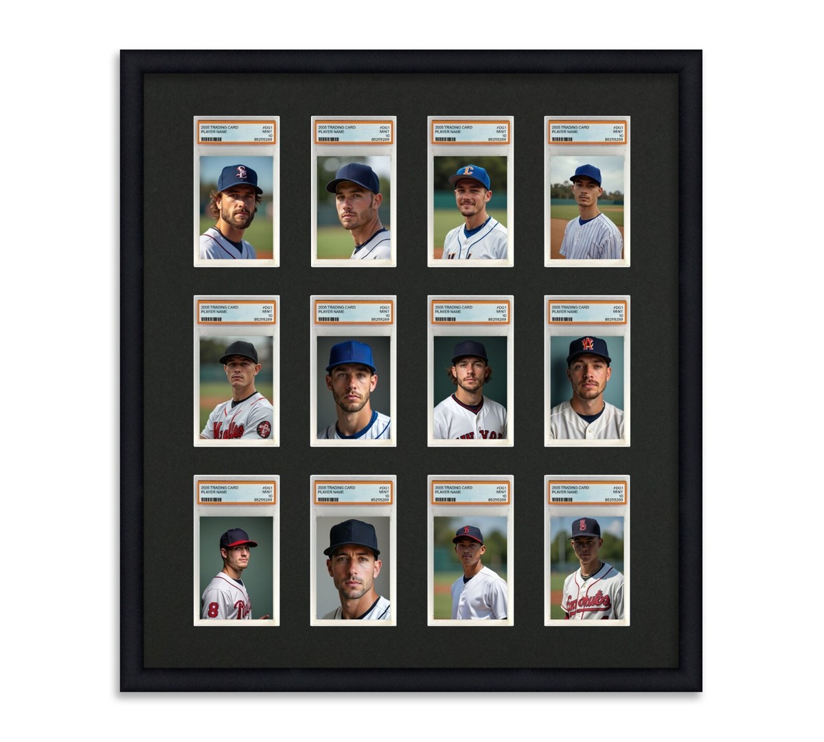 PSA Graded Card Frame Display Holds (12) Slabs Baseball, UV Protection  (optional | eBay