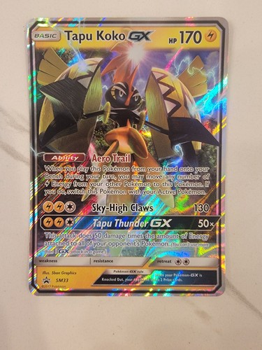 Pokemon Tapu Koko GX Card - SM33 Black Star Promo - Collectible Trading Card Game - View #2