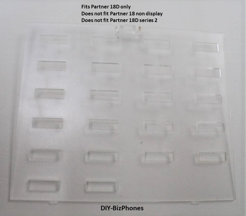 DIY-BIZPHONES-AVAYA Plastic Label Overlay Partner-18D Series-1 Phone Desi Cover DISPLAY Avaya Lucent