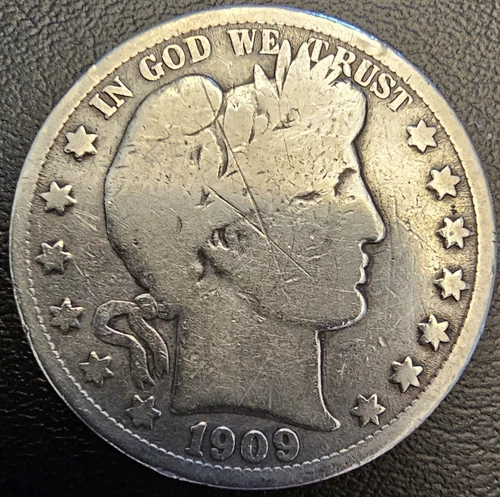 Rare 1909-O VG+ Barber Half Dollar Coin 90% Silver