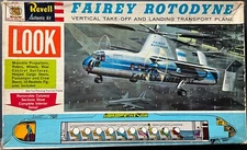 Revell 1:78 Fairey Rotodyne Vintage Model Airplane Kit H-185-198, Complete