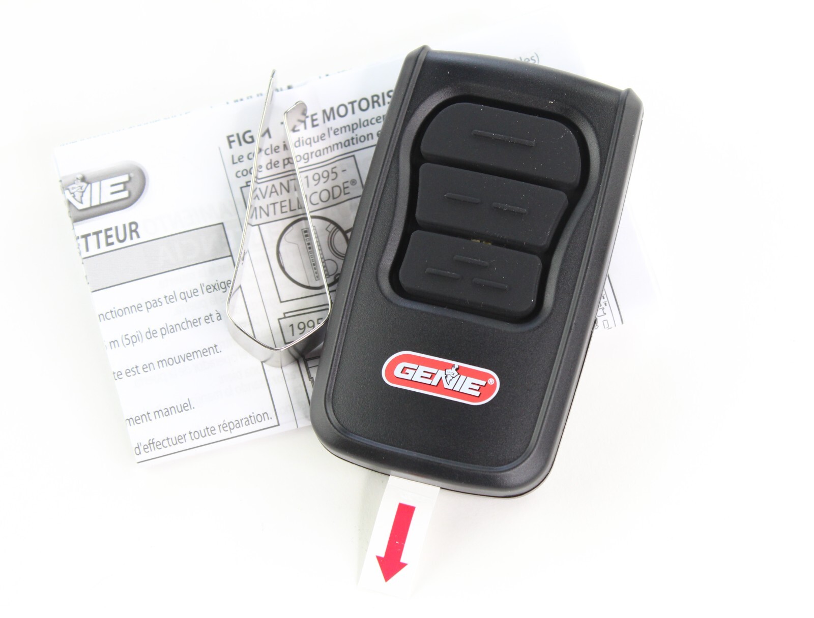 Genie 3 Button Remote GM3T BX Part 37344R For Intellicode Openers Since Genie 3 button remote gm3t bx part 37344r for intellicode openers since