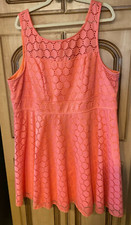 Trixxi Womens Pink Sleeveless Lace Dress Size 24