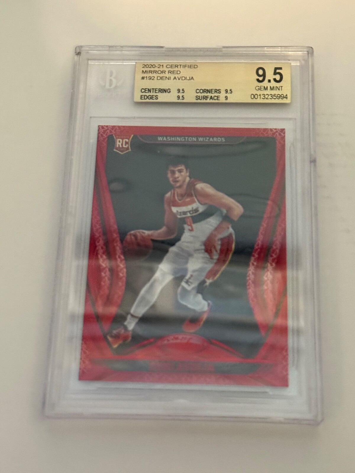 2020 Certified Mirror Red Deni Avdija #192