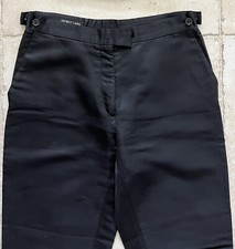 Vintage Helmut Lang Italy Black Pants, Size 44 Italy Archive Silk