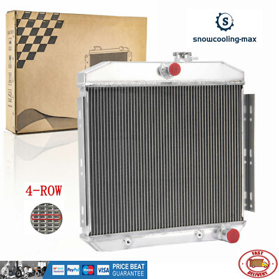 4 Row Core Aluminum Radiator Fit 55 56 57 Chevy Belair Del Ray Nomad AT DPI5056