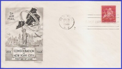 USA5 #C38 U / Ein Smartcraft FDC New York Stadt Jubiläum