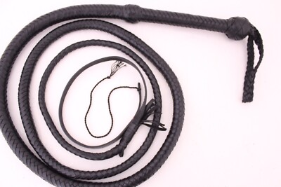 BullWhip, 12 Plaited, Genuine Leather Shot Loaded 8 Feet