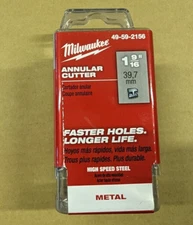 New Milwaukee 49-59-2156 Annular Cutter 1-9/16" X 2" HSS -Made in Germany-Fr.Sh.