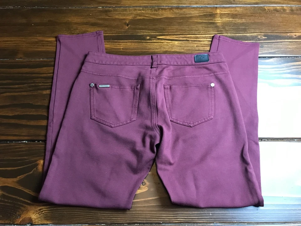 Pantalones Rosa Celebrity, Para Mujer Talla 7/28, Borgoña, Ajustados, Elásticos, Bolsillos Foto 2 de 4