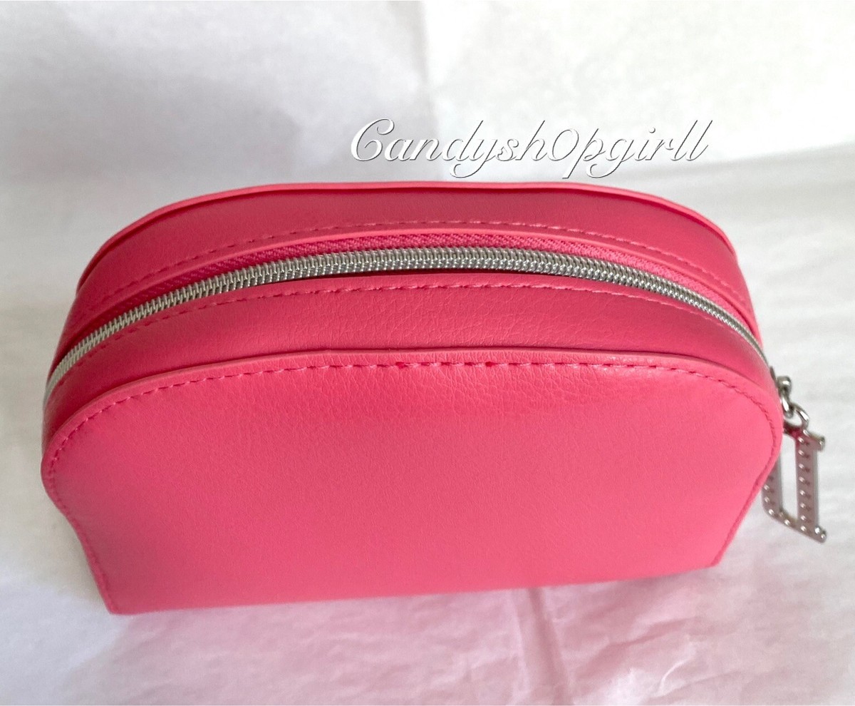 NEW DIOR Makeup Pouch Cosmetic Bag (PINK CORAL) Size: 7”L x 