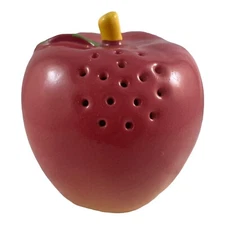 Vintage Large Ceramic Apple Shaped Salt Pepper Cheese Shaker Giftco 4in