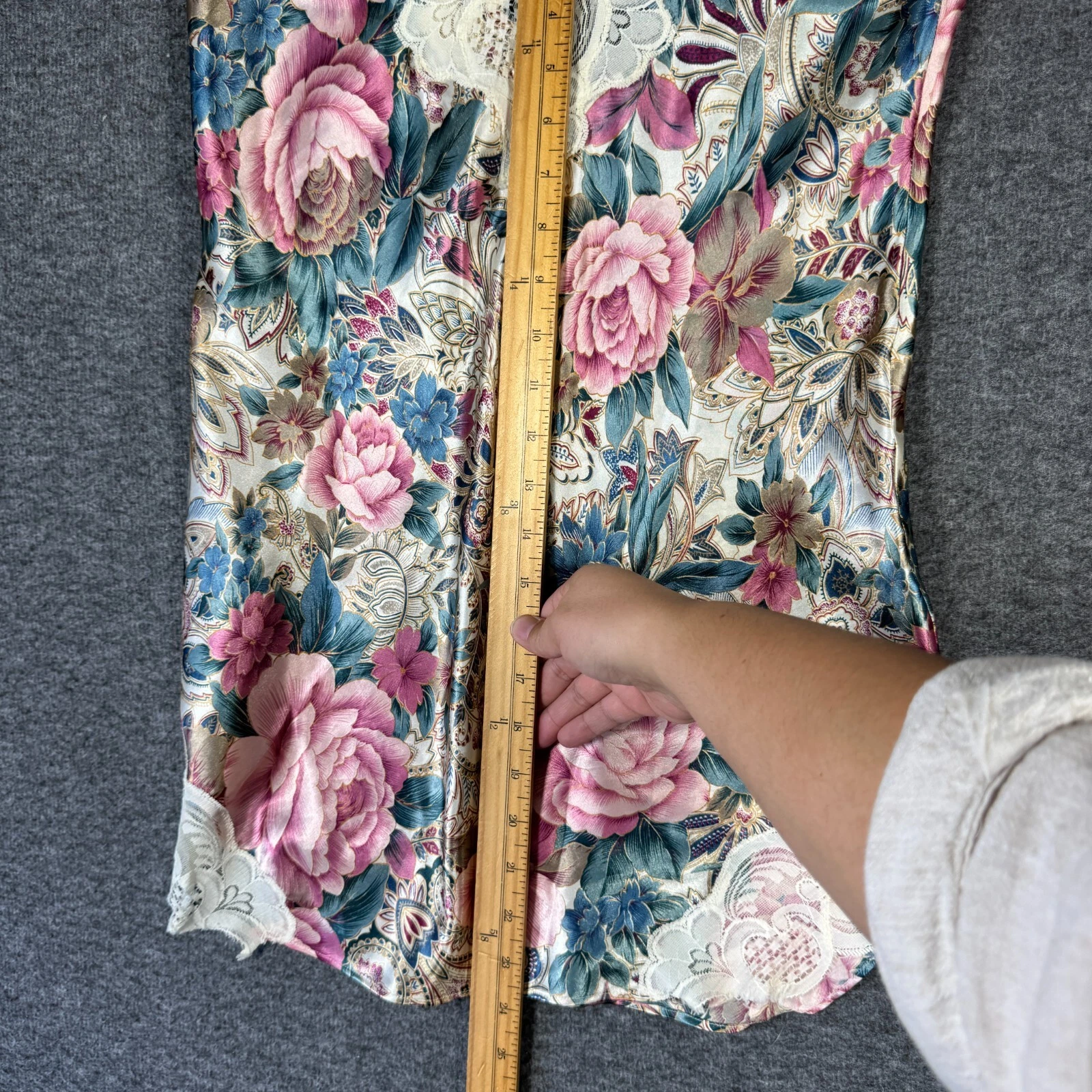 UNDERCOVER Camicia da notte vintage anni 90 Victoria's Secret donna piccola S raso pizzo floreale