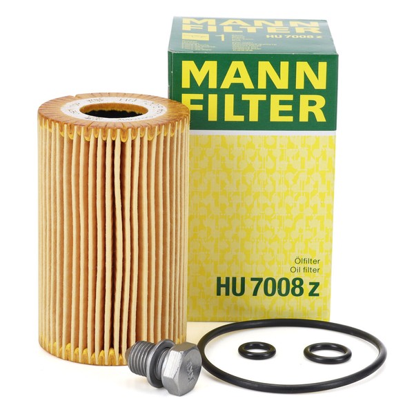 Mann Hu7008Z ÖLfilter + Schraube FüR VW Golf 5 6 Passat B6 B7 T5 T6 1.6/2.0 TDI-image