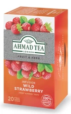 Pack of 3 - Ahmad Wild Strawberry Herbal Tea 20ct - 60 tea bags total