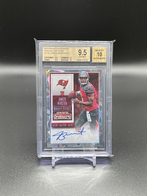 2015 Contenders Cracked Ice Auto #18/23 Jameis Winston BGS 9.5 Auto 10